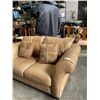 Image 3 : NATUZZI TAN LEATHER LOVESEAT