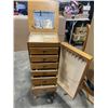 Image 2 : OAK JEWELLERY DISPLAY CABINET