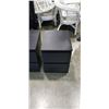 Image 3 : 2 BLACK 2 DRAWER SIDE TABLES