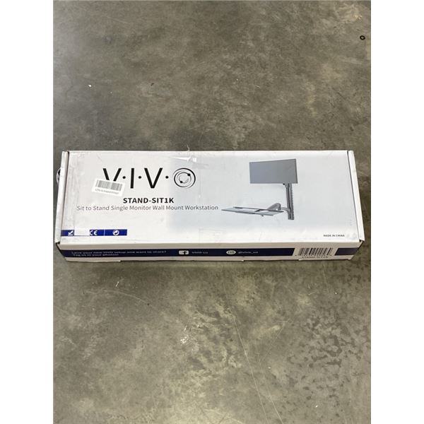 VIVO SIT TO STAND SINGLE MONITOR WALL MOUNT WORKSTATION