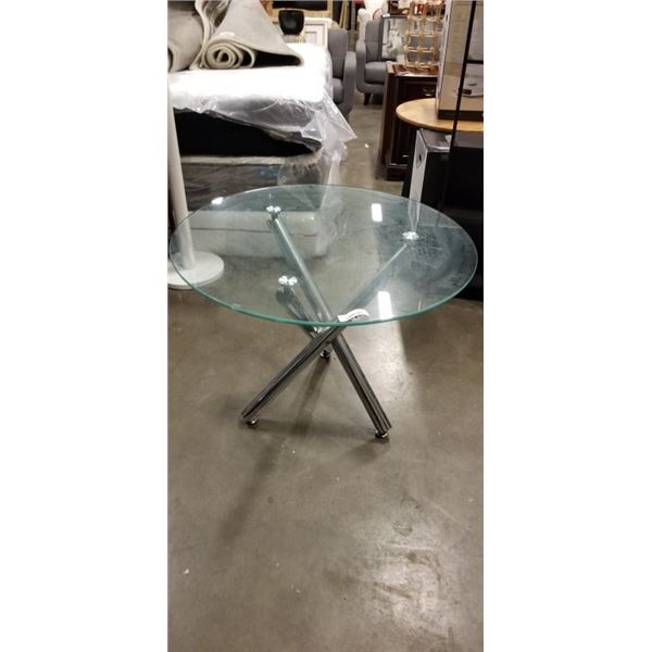 GLASS TOP DINING TABLE