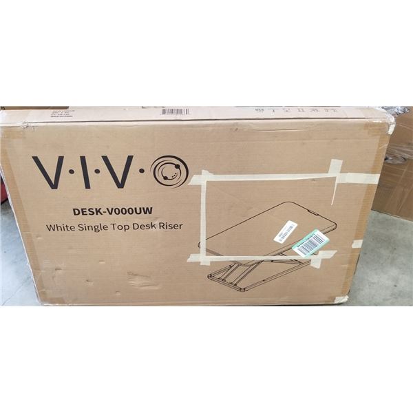 VIVO WHITE SINGLE TOP DESK RISER