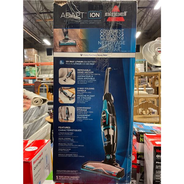 BISSELL ADAPT LI-ION MAX 2 IN 1 LIGHTWEIGHT CORDLESS STICK VACUUM, NO CHARGER - TESTED WORKING, RETA