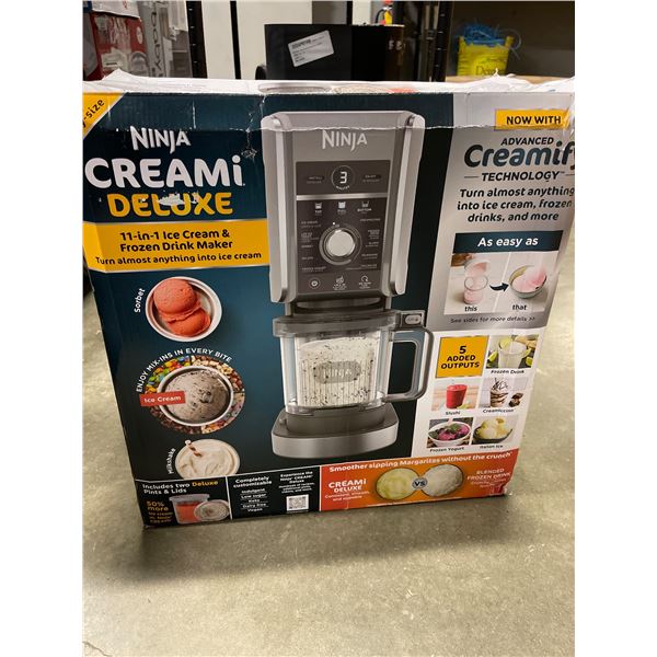 NINJA CREAMI DELUXE 11IN1 ICE CREAM MAKER - TESTED WORKING, RETAIL $299
