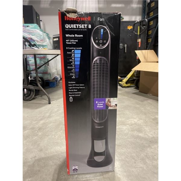 HONEYWELL QUIET 8 SPEED 40" OSCILLATING TOWER FAN - TESTED WORKING