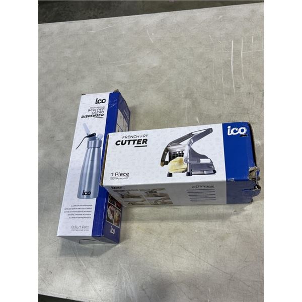 ICO FRENCH FRY CUTTER AND ICO WHIPPED CREAM DISPENSER