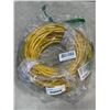 Image 1 : NEW YELLOW  INDOOR OUTDOOR 100FTFT HEAVY DUTY LIGHTED EXTENSION CORD, 12AWG, 3 WIRE