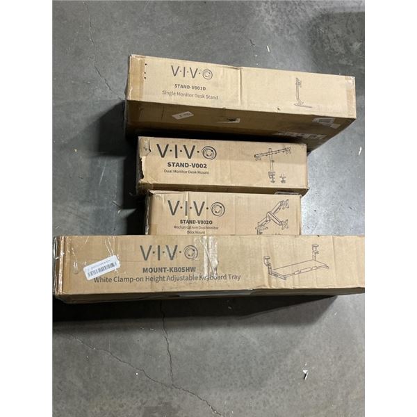 4 ASSORTED VIVO MOUNTS