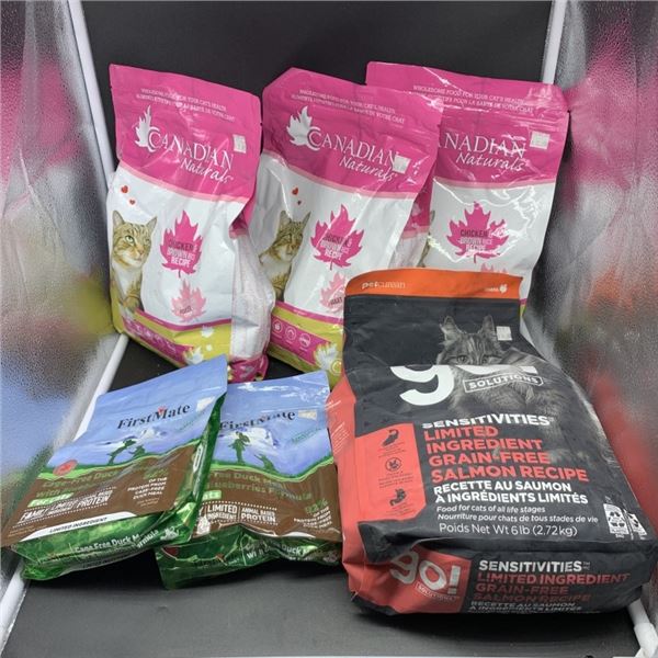 THREE BAGS OF CANADIAN NATURALS CHICKEN AND BROWN RICE RECIPE FOR CATS WITH GO SOLUTIONS SENSITIVE C