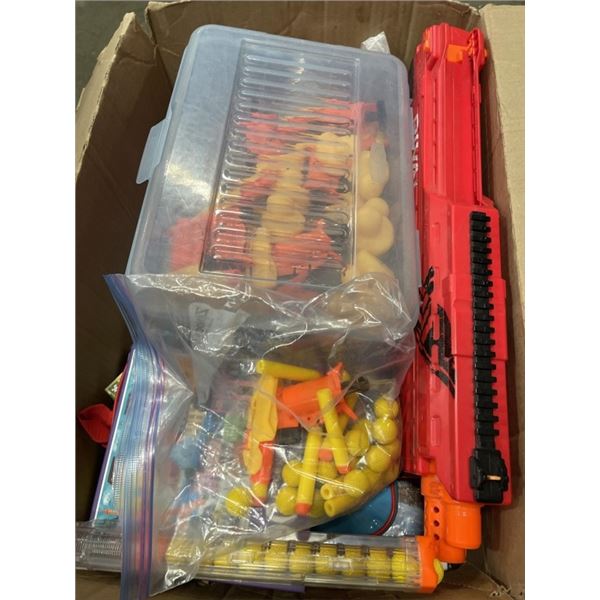 BOX OF PUZZLES, IQ GAMES, NERF TOYS ETC