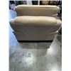 Image 7 : BEIGE LEATHER SOFA AND OVERSIZED CHAIR