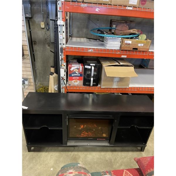 MODERN CABINET WITH BUILT IN ELECTRIC FIREPLACE