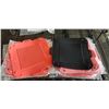 Image 3 : 10 NEW BLACK  / RED MULTI PURPOSE SILICONE OVEN TO TABLE MATT, DISHWASHER, OVEN, AIR FRYER AND MICRO