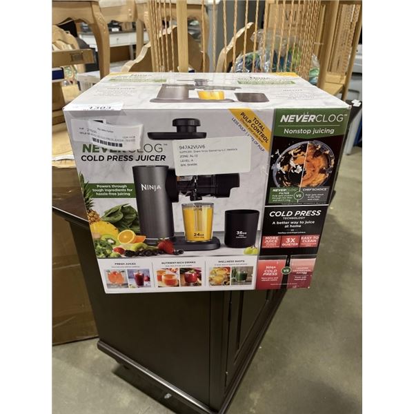 NINJA NEVERCLOG COLD PRESS JUICER - TESTED WORKING, RETAIL $189