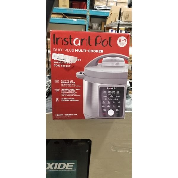 INSTANT POT DUO PLUS 9IN1 8QT ELECTRIC PRESSURE COOKER - TESTED WORKING, RETAIL $209