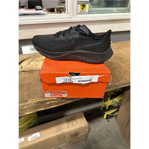 NEW PAIR OF NIKE AIR ZOOM PEGASSUS BLACK SMOKE GREY SIZE US 14