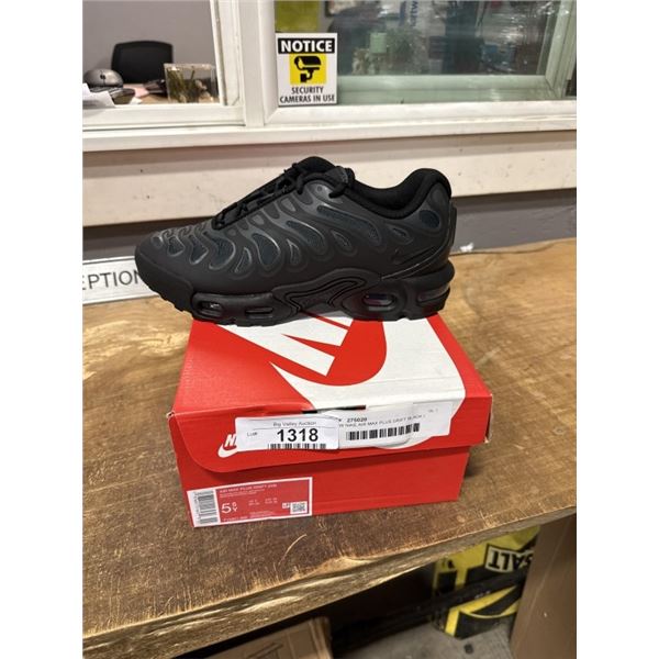 NEW NIKE AIR MAX PLUS DRIFT BLACK / BLACK ANTHRACITE SUZE US 5.5Y