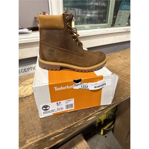 NEW PAIR OF TIMBERLAND PREMIUM WATERPROOF BOOT BROWN NUBUCK SIZE US MENS 9.5