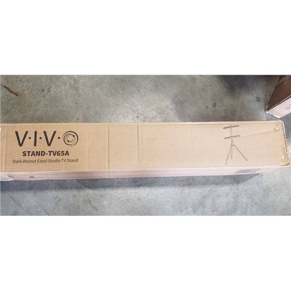 VIVO DARK WALNUT EASEL STUDIO TV STAND