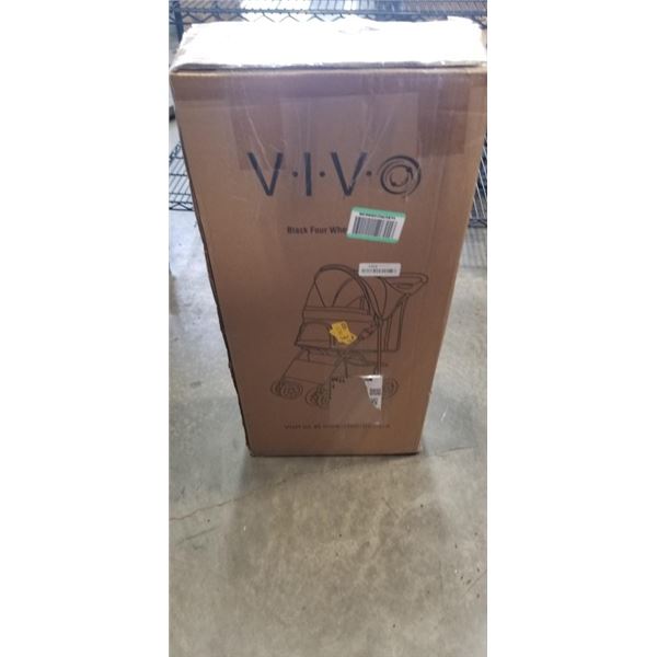 VIVO BLACK FOUR WHEEL PET STROLLER