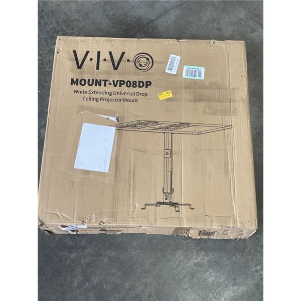 VIVO WHITE EXTENDING UNIVERSAL DROP CEILING PROJECTOR MOUNT