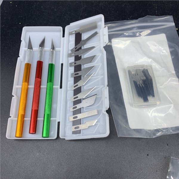 NEW 13PCS SCULPTURE CARVING KNIFE SET WITH 50 EXTRA PRECISION BLADES