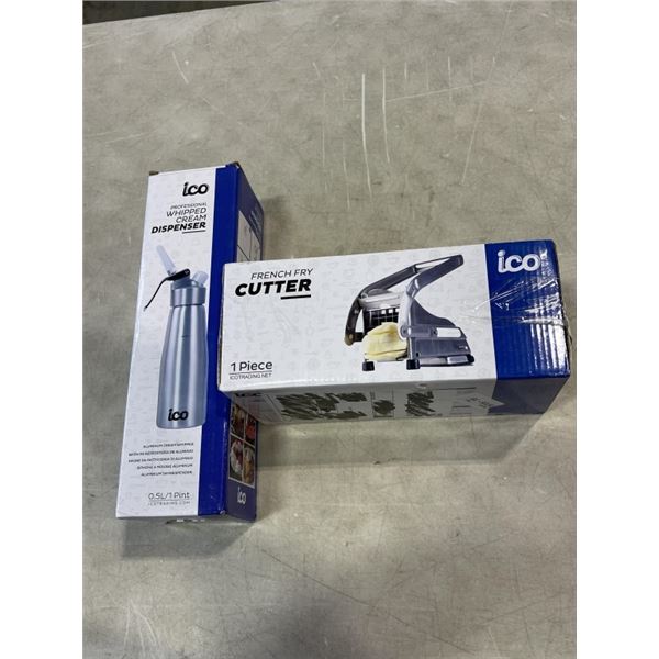 ICO FRENCH FRY CUTTER AND ICO WHIPPED CREAM DISPENSER