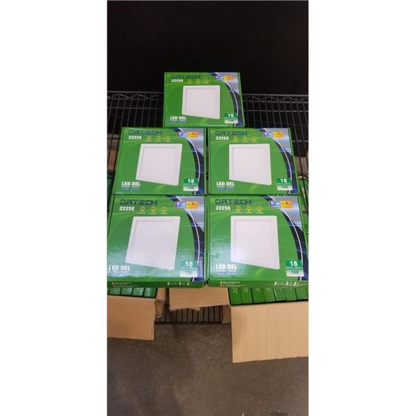 5 NEW ORTECH LED 9 INCH FLUSH MOUNT DOWN LIGHTS, 5000K