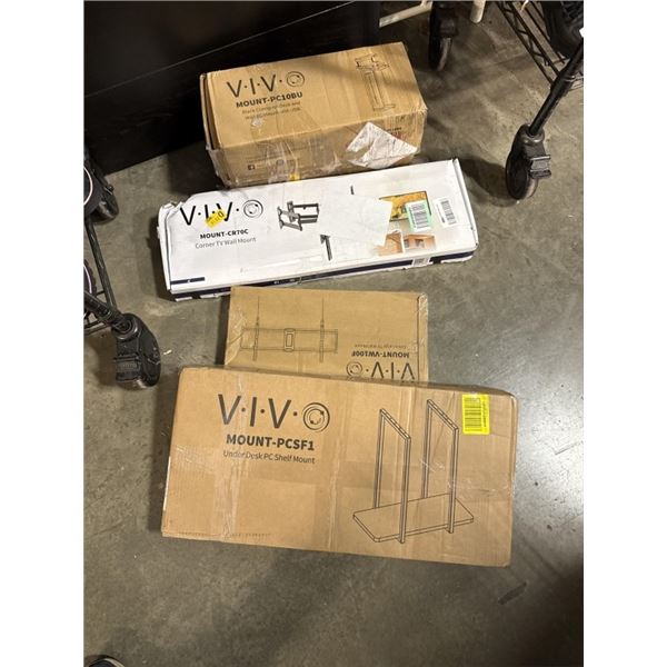 4 ASSORTED VIVO MOUNTS