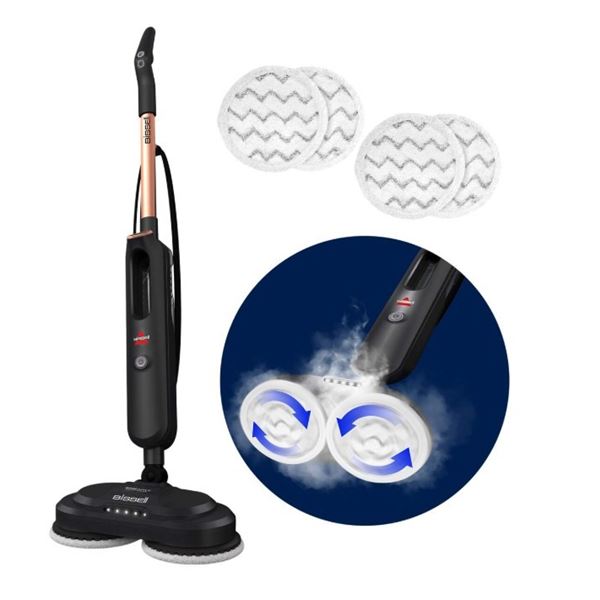 BISSELL SPINWAVE SMART STEAM SCRUBBING AND SANITIZING MOP - TESTED WORKING, RETAIL $149