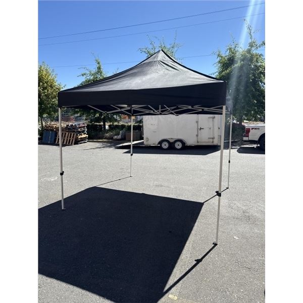 BRAND NEW 10X10FT COMMERCIAL EASY UP SHELTER, BLACK TOP, EASY UP AND DOWN, WITH CARRY BAG RETAIL $49