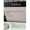 Image 4 : HOW MY WIFE TELLS TIME WALL RACK GIFT SET, WITH RACK, 2 WINE GLASSES AND 2 WHITE CERAMIC MUGS, ALL D