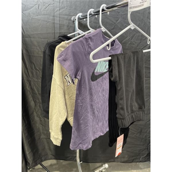 4 PCS NEW ASSORTED GIRLS CLOTHING - SIZE YOUTH SMALL AND SOME X-SMALL, VARIOUS BRANDS INCLUDING NIKE
