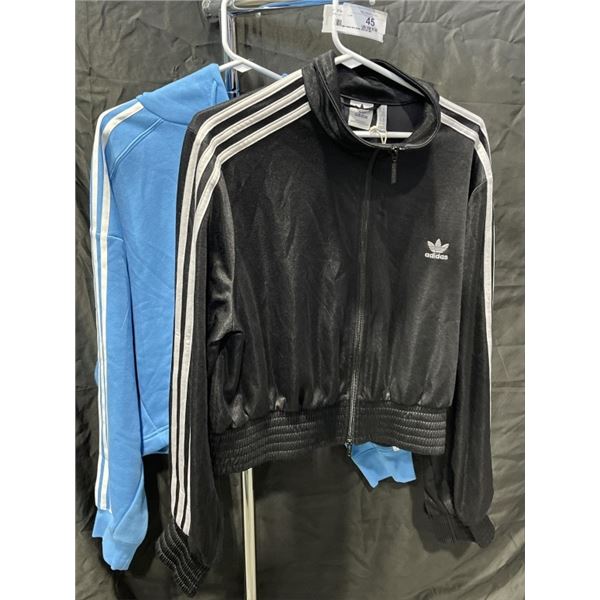 2 NEW LADIES ADIDAS SWEATERS - SIZE LARGE AND X-LARGE