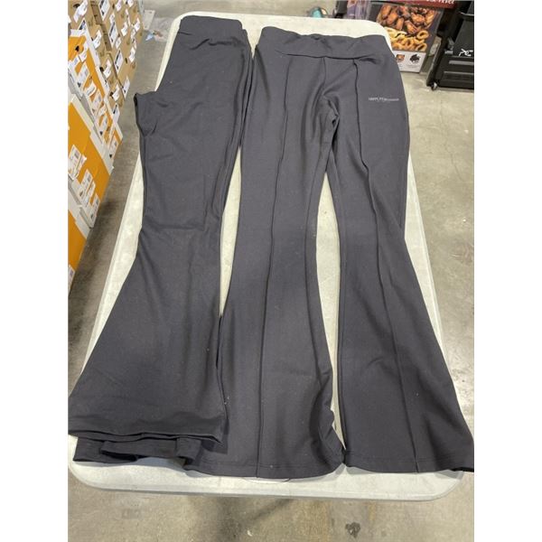 2 NEW PAIRS LADIES "SUPPLY AND DEMAND" YOGA FLARE PANTS - SIZE MEDIUM