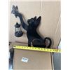 Image 3 : 2 NEW BLACK CAT METAL SOLAR GARDEN LIGHTS