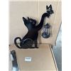 Image 5 : 2 NEW BLACK CAT METAL SOLAR GARDEN LIGHTS