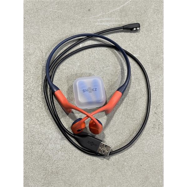 SHOKZ OPEN SWIM PRO BONE CONDUCTION WATERPROOF OPEN EAR BLUETOOTH HEADPHONES - TESTED WORKING, RETAI