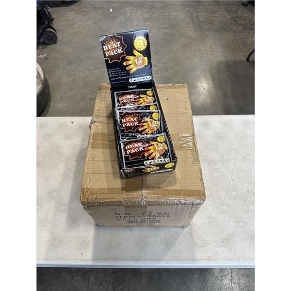NEW CASE OF 300 HEAT PACK HAND WARMERS, 12 RETAIL BOXES OF 25 PER CASE