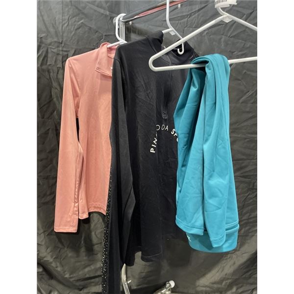 2 NEW LADIES PINK SODA 1/4 ZIP ACTIVE SWEATERS AND CARDI B ACTIVE PANTS - SIZE MEDIUM