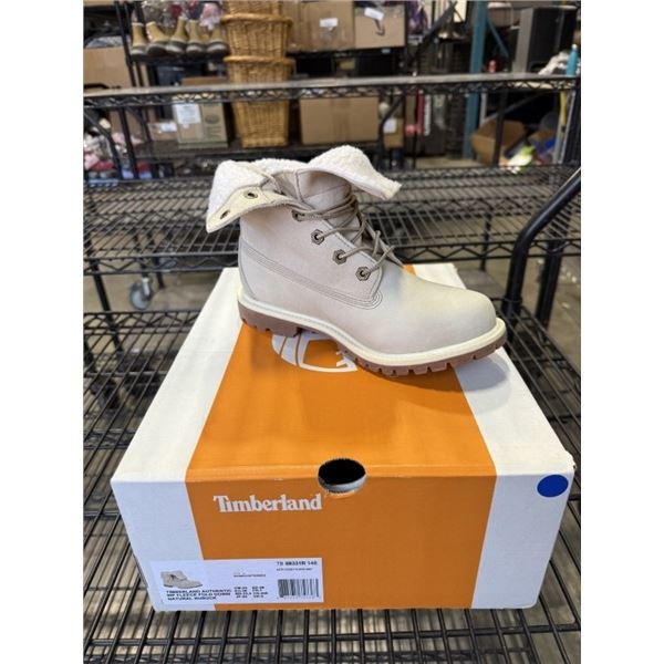 NEW TIMBERLAND FLEECE FOLD DOWN WOMENS BOOT, NATURAL - SIZE 7