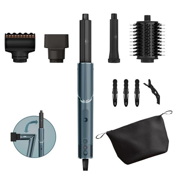 SHARK FLEXSTYLE FRIZZ FIGHTER FINISHING TOOL LIMITED EDITION GIFT SET - TESTED WORKING, RETAIL $399