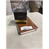 Image 1 : NEW WHISKEY BULLET STONE GIFT SET IN WOODEN BOX AND NEW A5 BROWN LEATHER NOTEBOOK