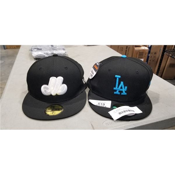 2 NEW ERA FLAT BRIM MLB HATS