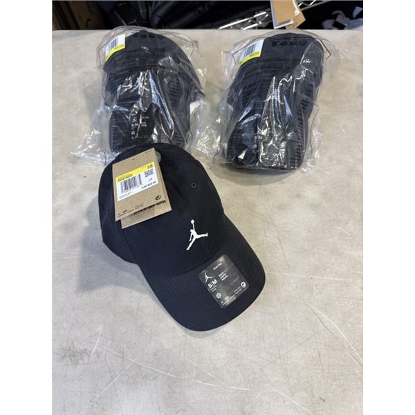 3 NEW JORDAN JUMPMAN CLUB CAP ADULT SMALL / MEDIUM RETAIL $30 EACH, $90 VALUE