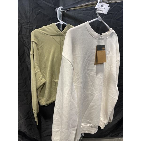 2 NEW LADIES SIZE MEDIUM SWEATERS - NIKE AND NORTHFACE