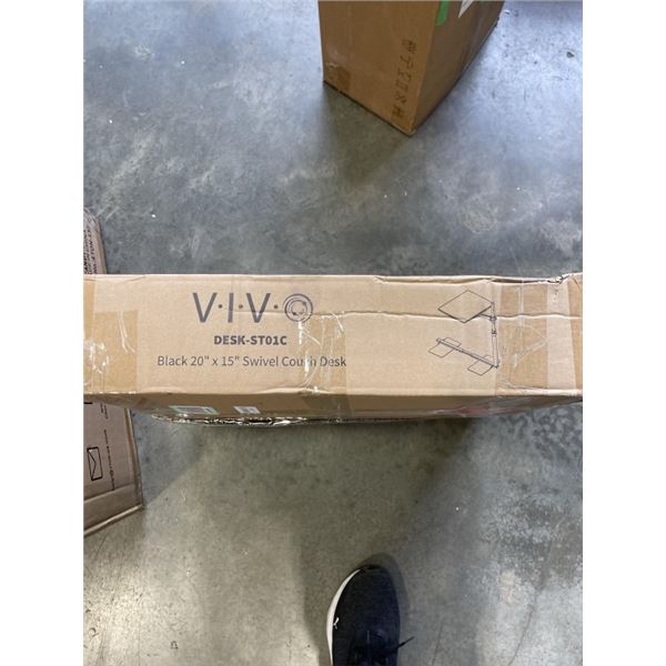 VIVO 20 X 15 BLACK SWIVEL COUCH DESK