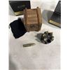 Image 3 : 2 NEW WHISKEY BULLET STONE GIFT SETS IN WOODEN BOX WITH VELEVET BAG, 6 BULLET STONES PER SET