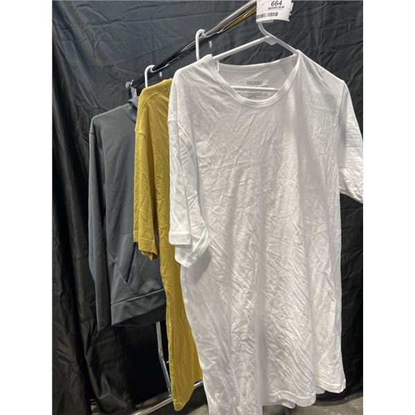3 PCS NEW MENS SIZE MEDIUM CLOTHING - UNDER ARMOUR HOODY, NIKE T-SHIRT, ORGANIC WHITE TEE