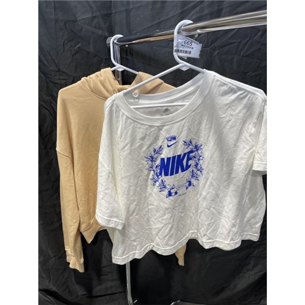 NEW LADIES NIKE JORDAN HOODY AND NIKE T-SHIRT - SIZE LARGE